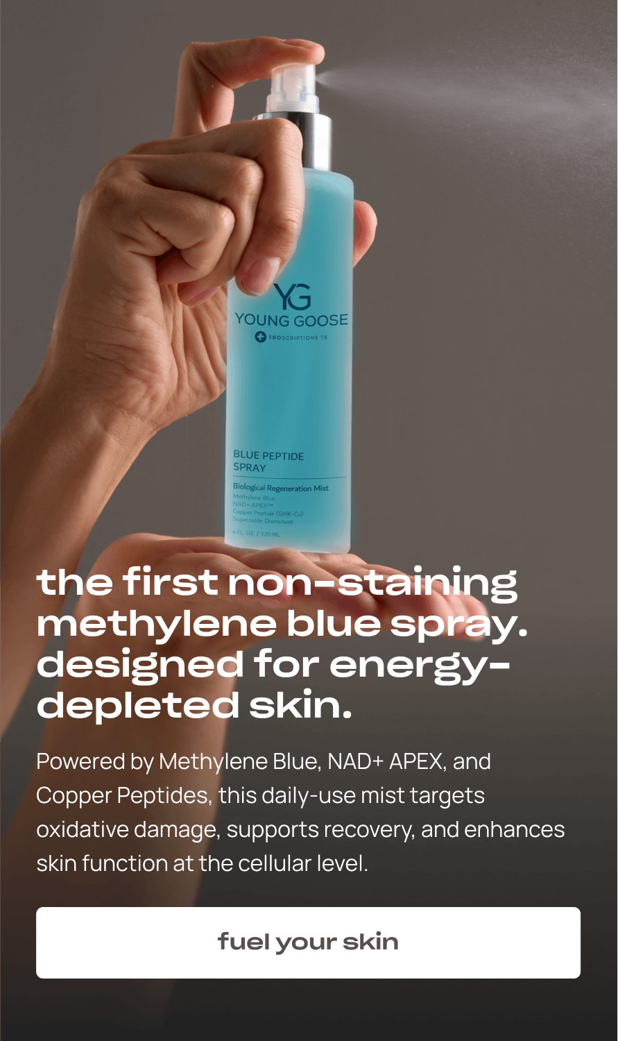 maneup ghk-cu hair serum how it works blue peptide spray landing v1 – Young Goose